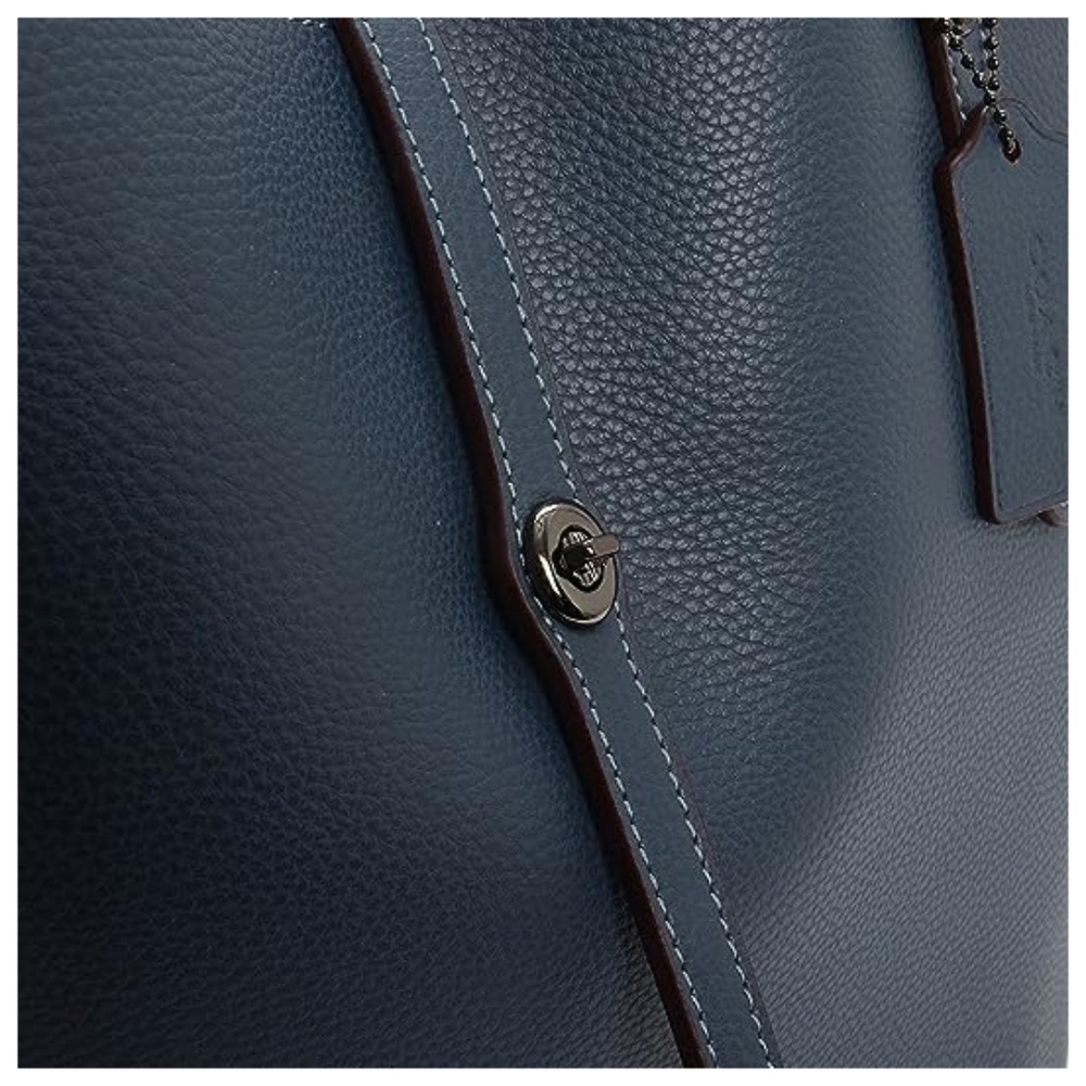 COACH Polished Pebbled Leather Market Tote - Picture 6 of 10